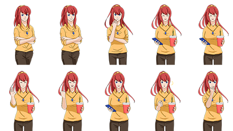 Natsuko sprites page 1